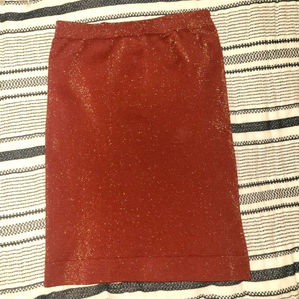 Intimately Free People Burgundy & Metallic Gold Tube top
